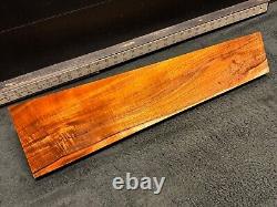 EXHIBITION GRADE Hawaiian Curly Koa Billet Wood 23.5 x (5.75 to 4) x 1.125