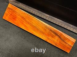 EXHIBITION GRADE Hawaiian Curly Koa Billet Wood 23.5 x (5.75 to 4) x 1.125