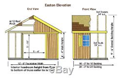 Easton1216 Ezup Best Barns12x16 ft Pre-Cut Pre-Built Wood Storage Shed Barn Kit