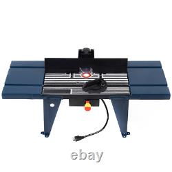 Electric Aluminum Router Table Routing Wood Working Tool Benchtop Craftsman Tool