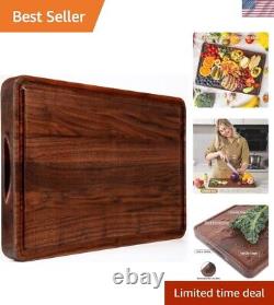 Elegant 18x12 Baby Walnut Wood Cutting Board Reversible & Juice Groove