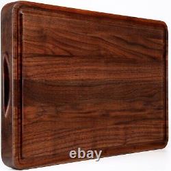 Elegant 18x12 Baby Walnut Wood Cutting Board Reversible & Juice Groove