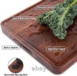 Elegant 18x12 Baby Walnut Wood Cutting Board Reversible & Juice Groove