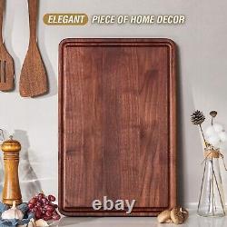 Elegant 18x12 Baby Walnut Wood Cutting Board Reversible & Juice Groove