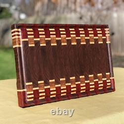 End Grain Cutting Board With Exotic Hardwoods HANDMADE USA NJ CHRISTMAS 12/11 CUT