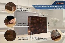 End Grain Walnut Wood Butcher Block Cutting Board 17x12x1.6 for Kitchen With Jui