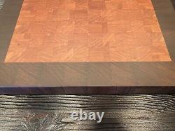 End grain- handmade- wood cutting board- walnut / cherry 16.75W x 15L x 1.75T