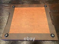 End grain- handmade- wood cutting board- walnut / cherry 16.75W x 15L x 1.75T