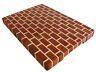 Exotic Wood, Brick, Thick Cutting Board End Grain With Feet, Butcher Block, Gift
