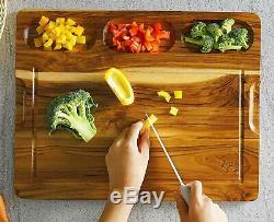 Extra Large Teak Wood Cutting Board 17.8 x 14 For Kitchen- US STOCK