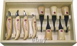 Flexcut Wood Carving New Deluxe Palm and Knife Set KN700