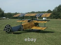 Fokker Dr. I 1/6 Scale Flyboys Version Laser Cut Kit With Real Aluminum Cowl