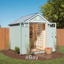 Garden 6' x 8' Wood Storage Shed, Pre-Cut and Ready for Assembly