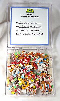 Gingerbread House Wooden Jigsaw Puzzle-Hand Cut, Double-Sided, Painted-on-wood