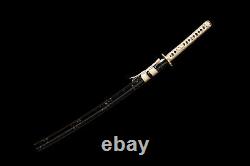 Gold Katana 1095 Carbon Steel Battle Ready Japenese Samurai Sharp Fulltang Sword