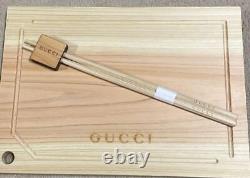 Gucci Wood Plate & Chopsticks Set Cutting board Wooden Logo Tableware