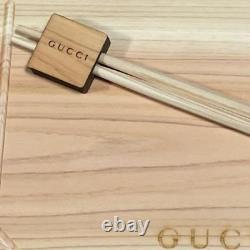 Gucci Wood Plate & Chopsticks Set Cutting board Wooden Logo Tableware