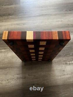 HAND MADE exotic wood end grain cutting board