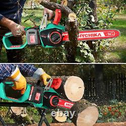 HYCHIKA 40V max Electric Powered Chainsaw Wood Cutting Low Kickback Chain Saw US