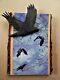 Hand Painted Raven Wood Cut-out On Live Edge Basswood By Phyllis
