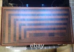 Handcrafted Cherry and Walnut End Grain Cutting Board 15 x 28.5 x 1.5 3D