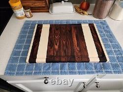 Handcrafted Face Grain KINGWOOD/HOLLY Cutting Board 13/16x11-1/4x16-1/4