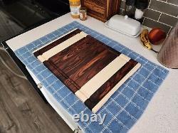 Handcrafted Face Grain KINGWOOD/HOLLY Cutting Board 13/16x11-1/4x16-1/4