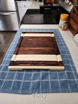 Handcrafted Face Grain KINGWOOD/HOLLY Cutting Board 13/16x11-1/4x16-1/4