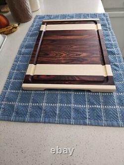 Handcrafted Face Grain KINGWOOD/HOLLY Cutting Board 13/16x11-1/4x16-1/4