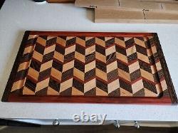 Handcrafted Face Grain WENGE/REDHEART/CHERRY Cutting Board