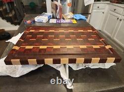 Handcrafted WALNUT/ PADAUK/MAKORE/MAPLE End Grain Cutting Board