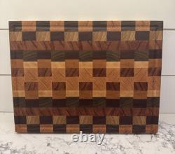 Handmade Exotic Wood End Grain Hand Crafted Cutting Board