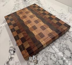 Handmade Exotic Wood End Grain Hand Crafted Cutting Board