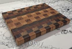 Handmade Exotic Wood End Grain Hand Crafted Cutting Board