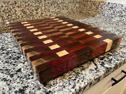 Handmade Exotic Wood End Grain Hand Crafted Cutting Board