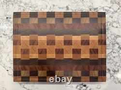 Handmade Exotic Wood End Grain Hand Crafted Cutting Board