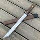 Handmade T1095 Steel Broadsword Real Battle Sword Saber Sharp Cut