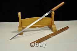 Handmade T1095 steel Chinese Shirasaya Rosewood Jian sword cut bamboo Sharp