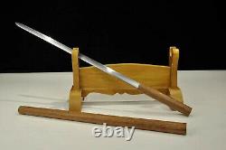 Handmade T1095 steel Chinese Shirasaya Rosewood Jian sword cut bamboo Sharp