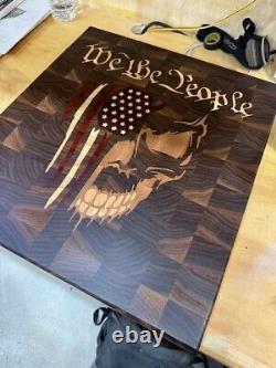 Handmade end grain wood cutting board