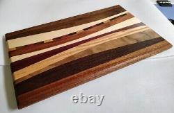 Hardwood cutting board. Handmade with several different woods. Christmas gift