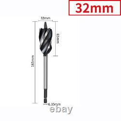 High-Carbon Steel Fast Cut Wood Auger 4 Slot Wood Drill Bit Tools 10mm-35mm