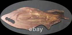 Huge Black Walnut Live Edge Root Wood Cutting Board Charcuterie Serving Tray AAA