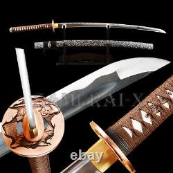 Japanese Carbon Steel Sword Katana Sharp Cutting Blade Archaistic Samurai Tsuba
