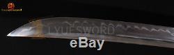 Japanese Naginata Sword Folded Steel Clay Tempered Blade Razor Sharp Real Cut