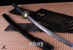 Japanese Samurai Katana 1060 High Carbon Steel Sword Sharp Can Cut Tree Bamboo