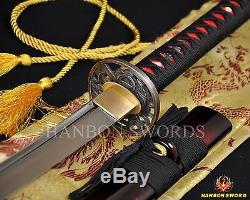 Japanese Samurai Sword KATANA 1060High Carbon Steel Full Tang Blade Can Cut Tree