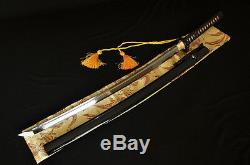 Japanese Samurai Sword Katana Full Tang Oil Quenched Blade Sharp Can Cut Bamboo