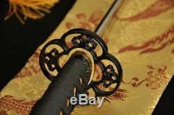 Japanese Samurai Sword Katana Full Tang Oil Quenched Blade Sharp Can Cut Bamboo
