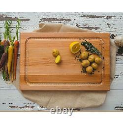 John Boos BBQ Collection Reversible Wood Cutting Board withJuice Groove, Maple